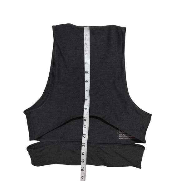 Outdoor Voices womens slashback crop tank top dark blue size S - Picture 6 of 8